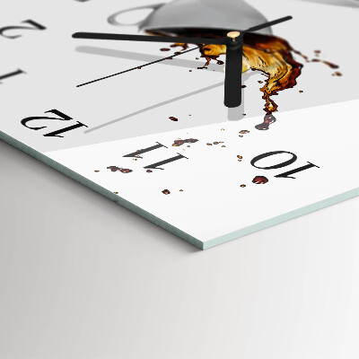 Quadrato orologio in vetro decorativo Tazza