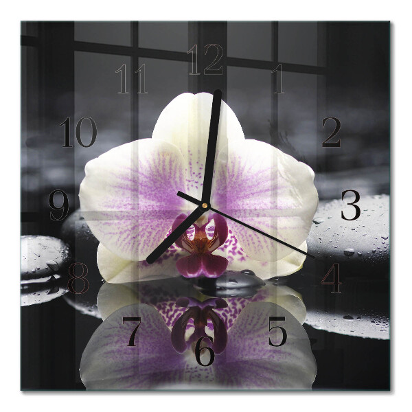 Orologio quadrato Orchidea