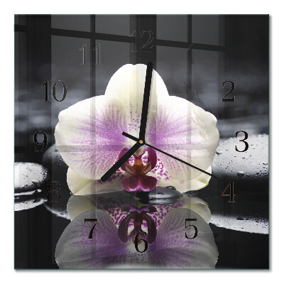 Orologio quadrato Orchidea