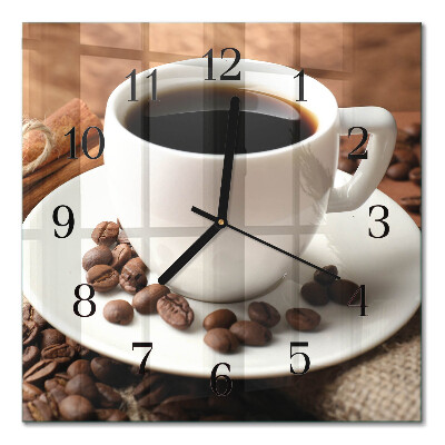 Orologio quadrato in vetro Caffè