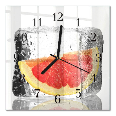 Quadrato orologio da parete Gelato al pompelmo