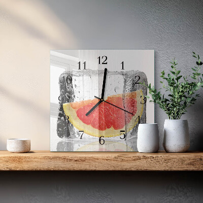 Quadrato orologio da parete Gelato al pompelmo