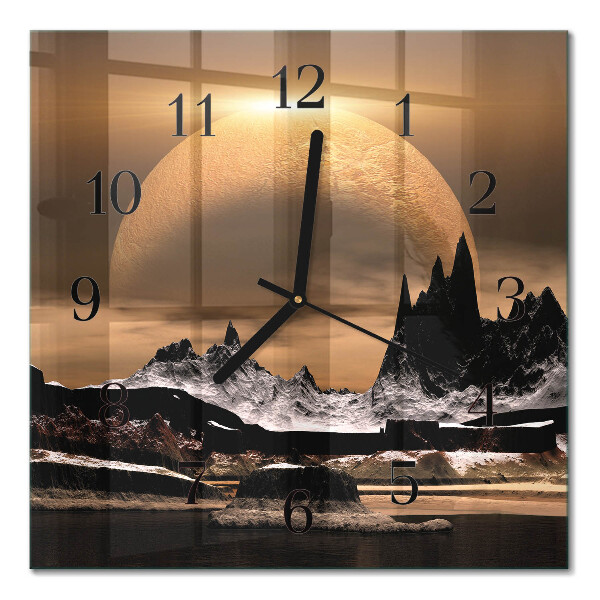 Orologio quadrato Montagne