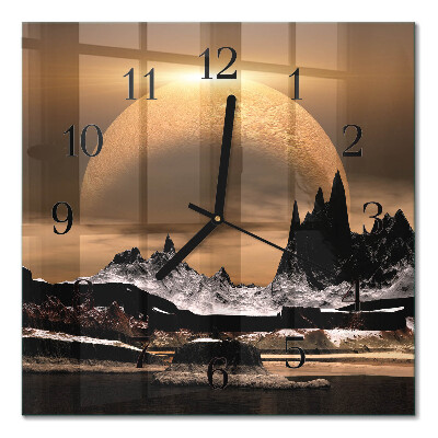 Orologio quadrato Montagne