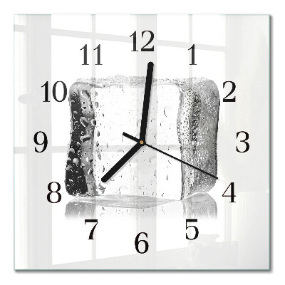 Orologio quadrato in vetro Ghiaccio