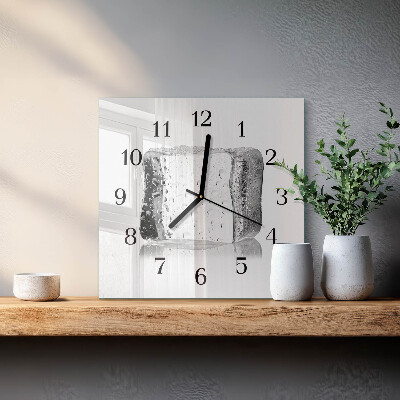 Orologio quadrato in vetro Ghiaccio