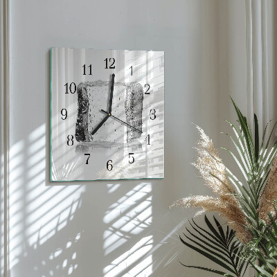 Orologio quadrato in vetro Ghiaccio