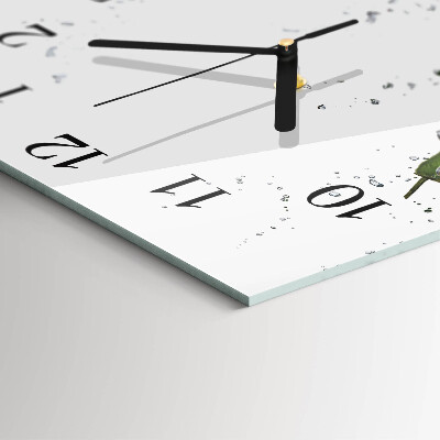 Quadrato orologio da parete Peperoncini