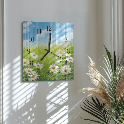 Quadrato orologio in vetro decorativo Prato