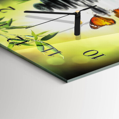 Quadrato orologio in vetro decorativo Natura