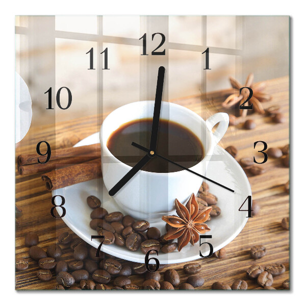 Orologio quadrato Caffè