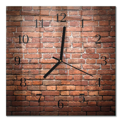 Quadrato orologio da parete Mattone