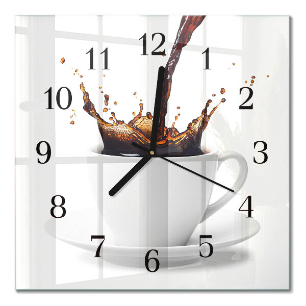 Orologio quadrato in vetro Caffè