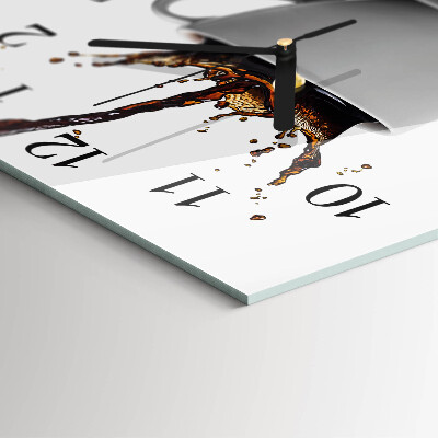 Orologio quadrato in vetro Caffè