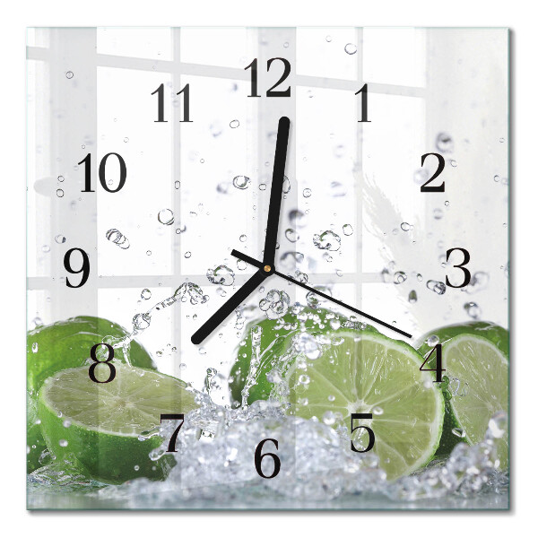 Quadrato orologio in vetro decorativo Lime