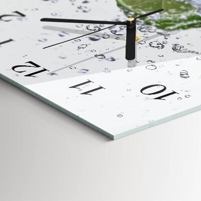 Quadrato orologio in vetro decorativo Lime