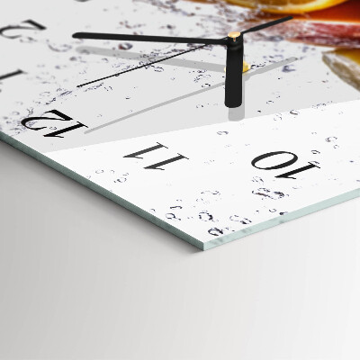 Quadrato orologio da parete Arance