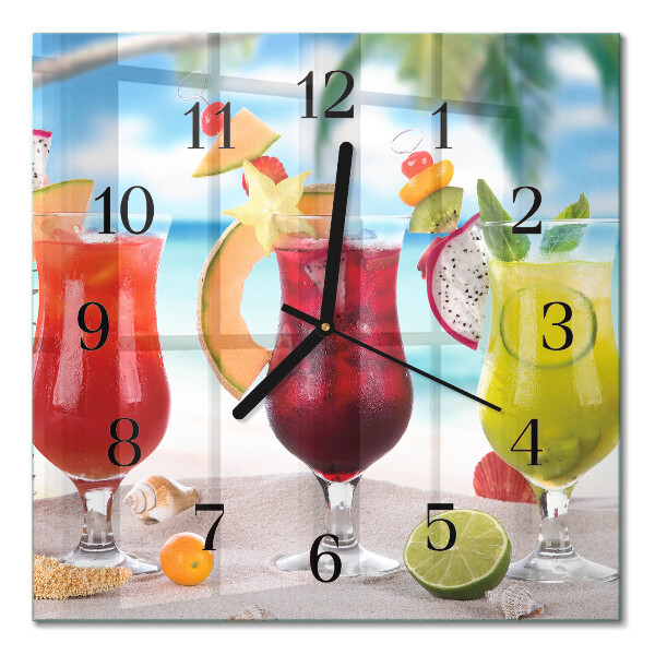 Orologio quadrato in vetro Cocktail