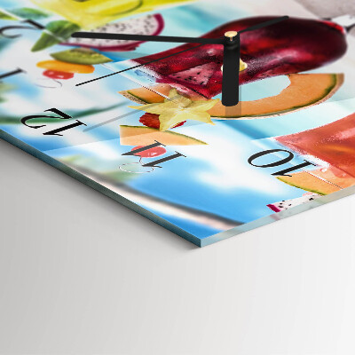 Orologio quadrato in vetro Cocktail
