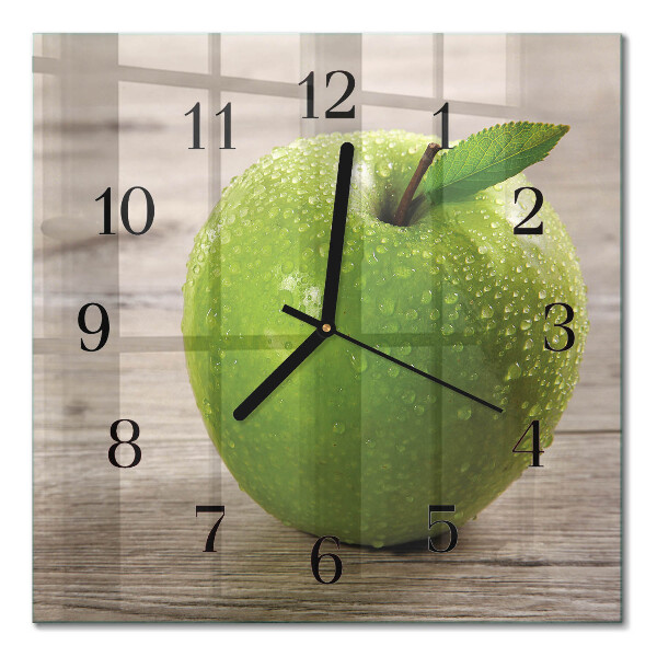 Quadrato orologio in vetro decorativo Mele