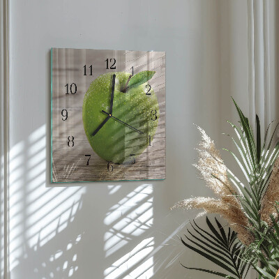 Quadrato orologio in vetro decorativo Mele