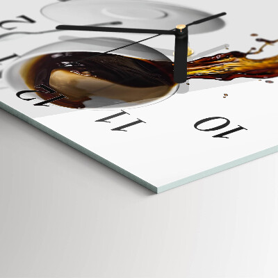 Orologio quadrato in vetro Caffè
