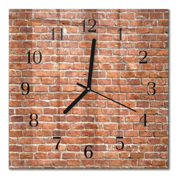 Quadrato orologio da parete Mattone