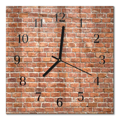 Quadrato orologio da parete Mattone