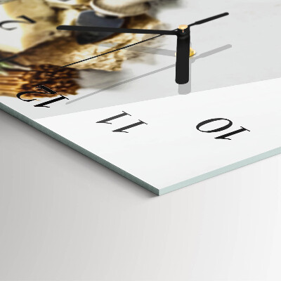 Quadrato orologio in vetro decorativo Pasta