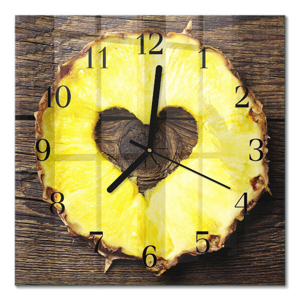 Orologio quadrato in vetro Ananas