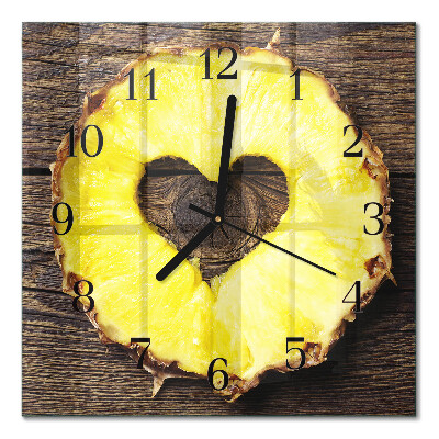 Orologio quadrato in vetro Ananas