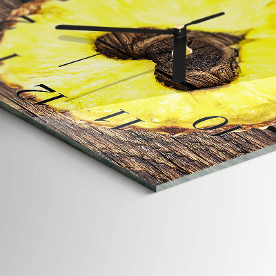 Orologio quadrato in vetro Ananas