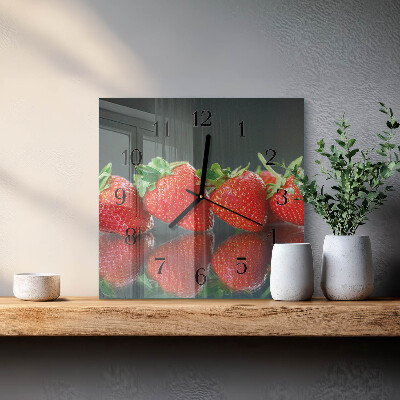 Orologio quadrato Fragole