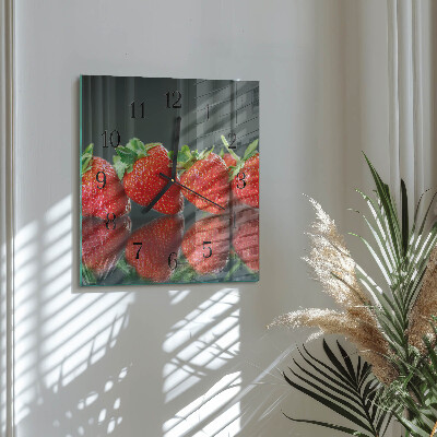 Orologio quadrato Fragole