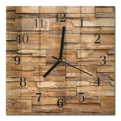 Quadrato orologio in vetro decorativo Clinker