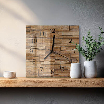 Quadrato orologio in vetro decorativo Clinker