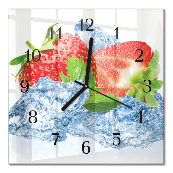 Orologio quadrato in vetro Gelato alla fragola