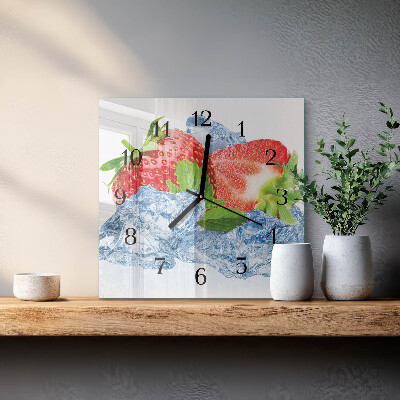 Orologio quadrato in vetro Gelato alla fragola
