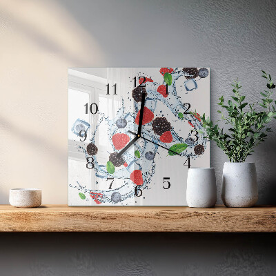 Quadrato orologio da parete Gelato alla frutta