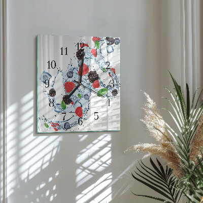 Quadrato orologio da parete Gelato alla frutta