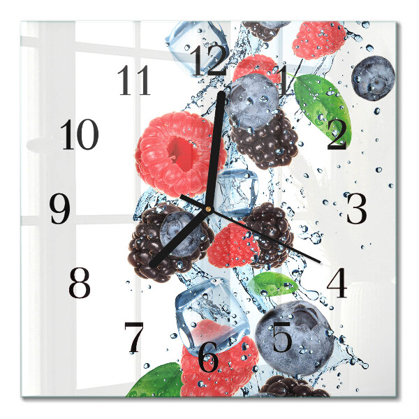 Quadrato orologio in vetro decorativo Gelato alla frutta