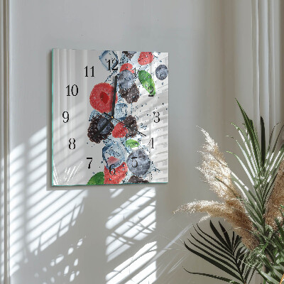Quadrato orologio in vetro decorativo Gelato alla frutta