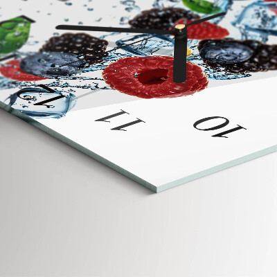 Quadrato orologio in vetro decorativo Gelato alla frutta