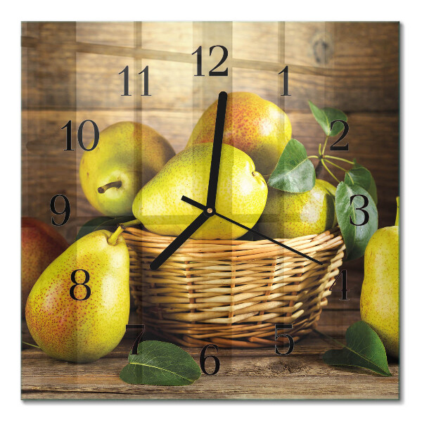 Quadrato orologio da parete Pere