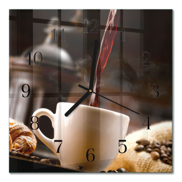 Orologio quadrato Caffè