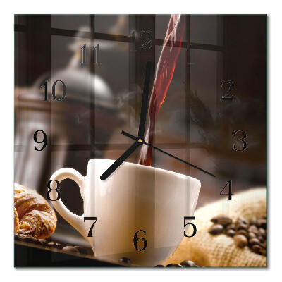 Orologio quadrato Caffè