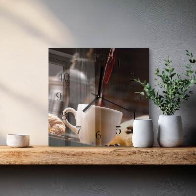 Orologio quadrato Caffè