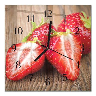 Orologio quadrato Fragole