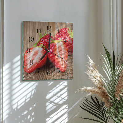 Orologio quadrato Fragole