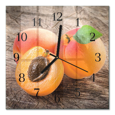 Orologio quadrato in vetro Albicocche